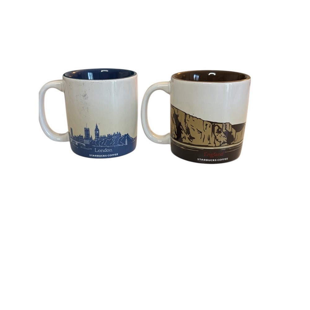 Starbucks Coffee LONDON & ENGLAND Mini Mug‎ Global Collection Series 3 OZ 2-Pack - Picture 4 of 4
